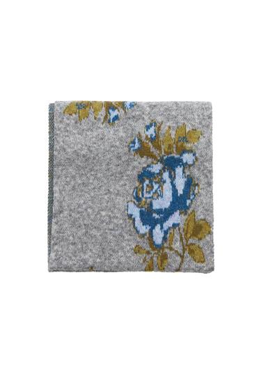 FLORAL KNIT SCARF