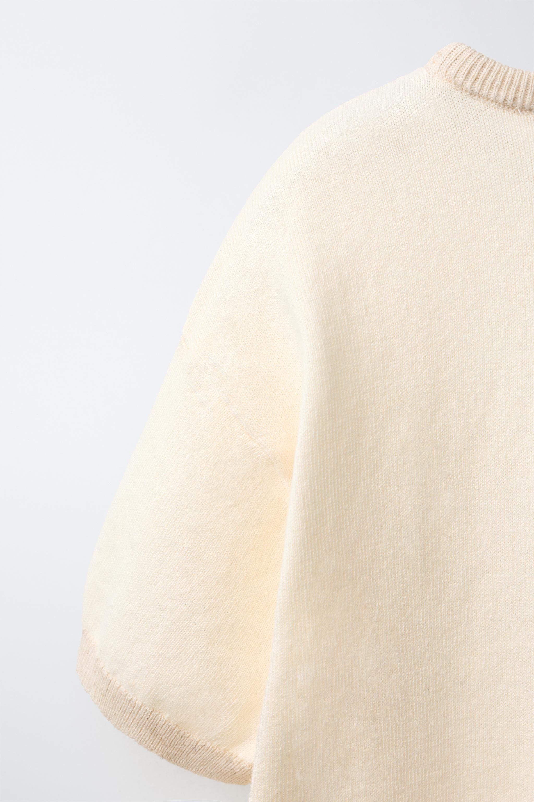 KNIT T-SHIRT WITH COTTON AND LINEN