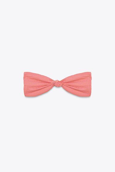 HAUT DE BIKINI BANDEAU RAYURES - Rose de Zara - Image 5