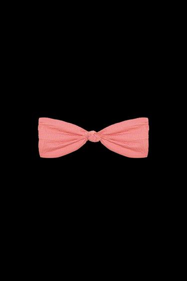 BANDEAU-BIKINI-TOP GESTREIFT - Rosa von Zara - Bild 0