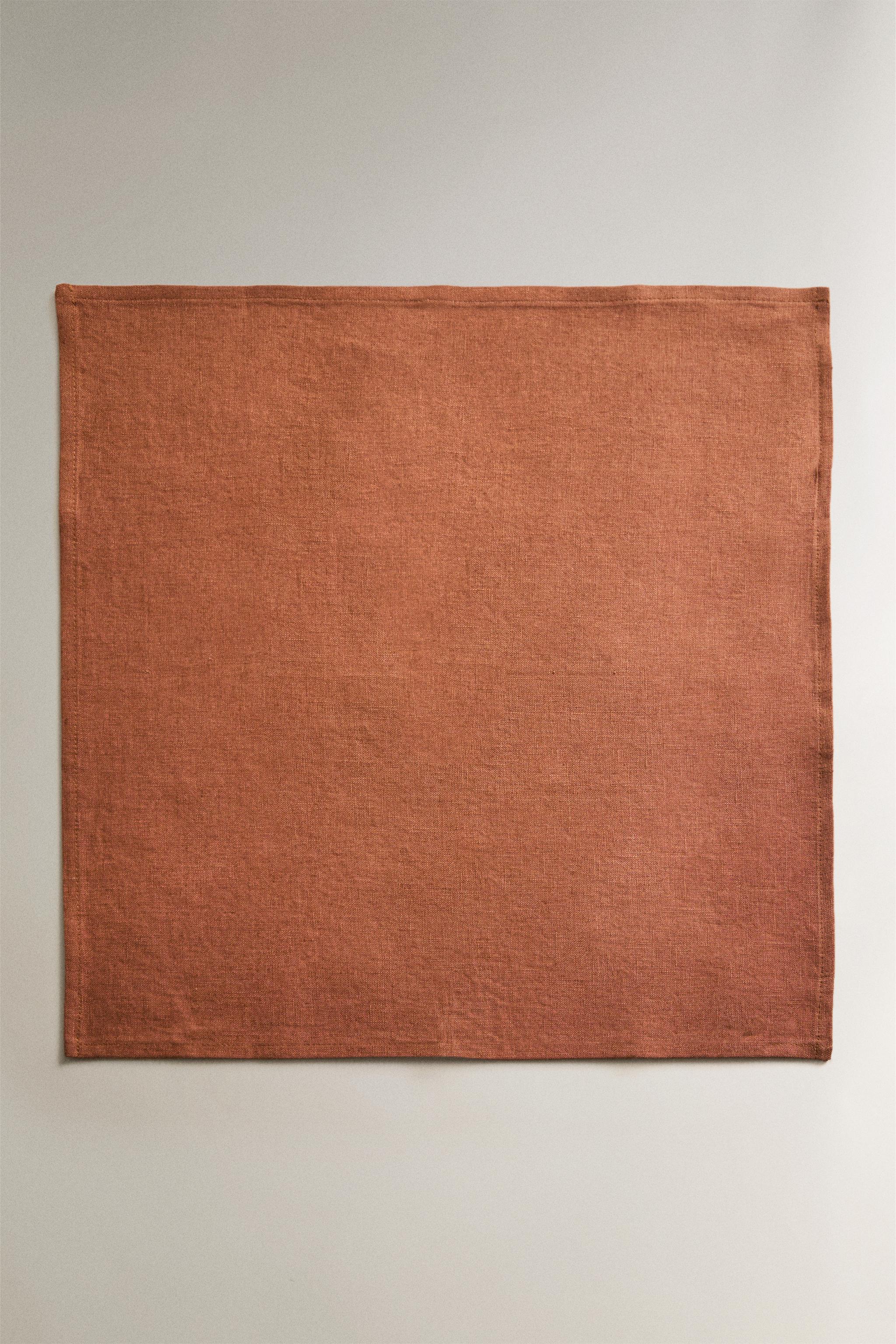 FADED LINEN NAPKIN PACK (PACK OF 2) — Brick