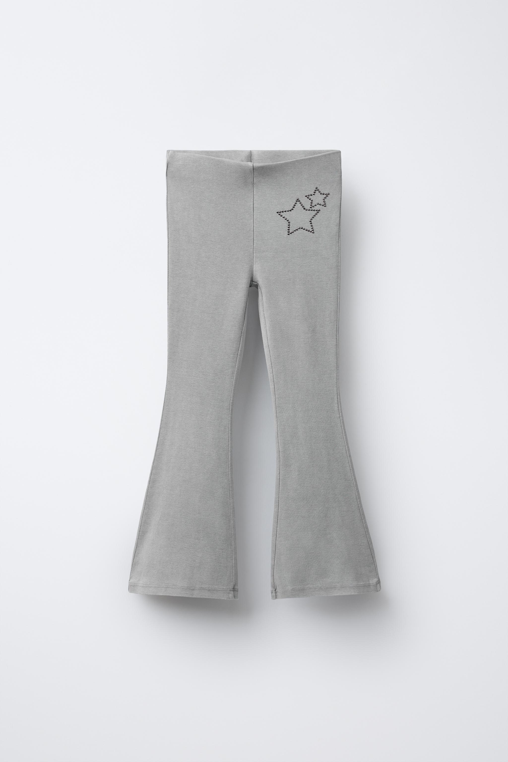 スカート Hashtag DDD Slim Niche Gray Star Flare Skirt Pants STAR WASH EFFECT FLARE LEGGINGS - Pearl gray | ZARA United