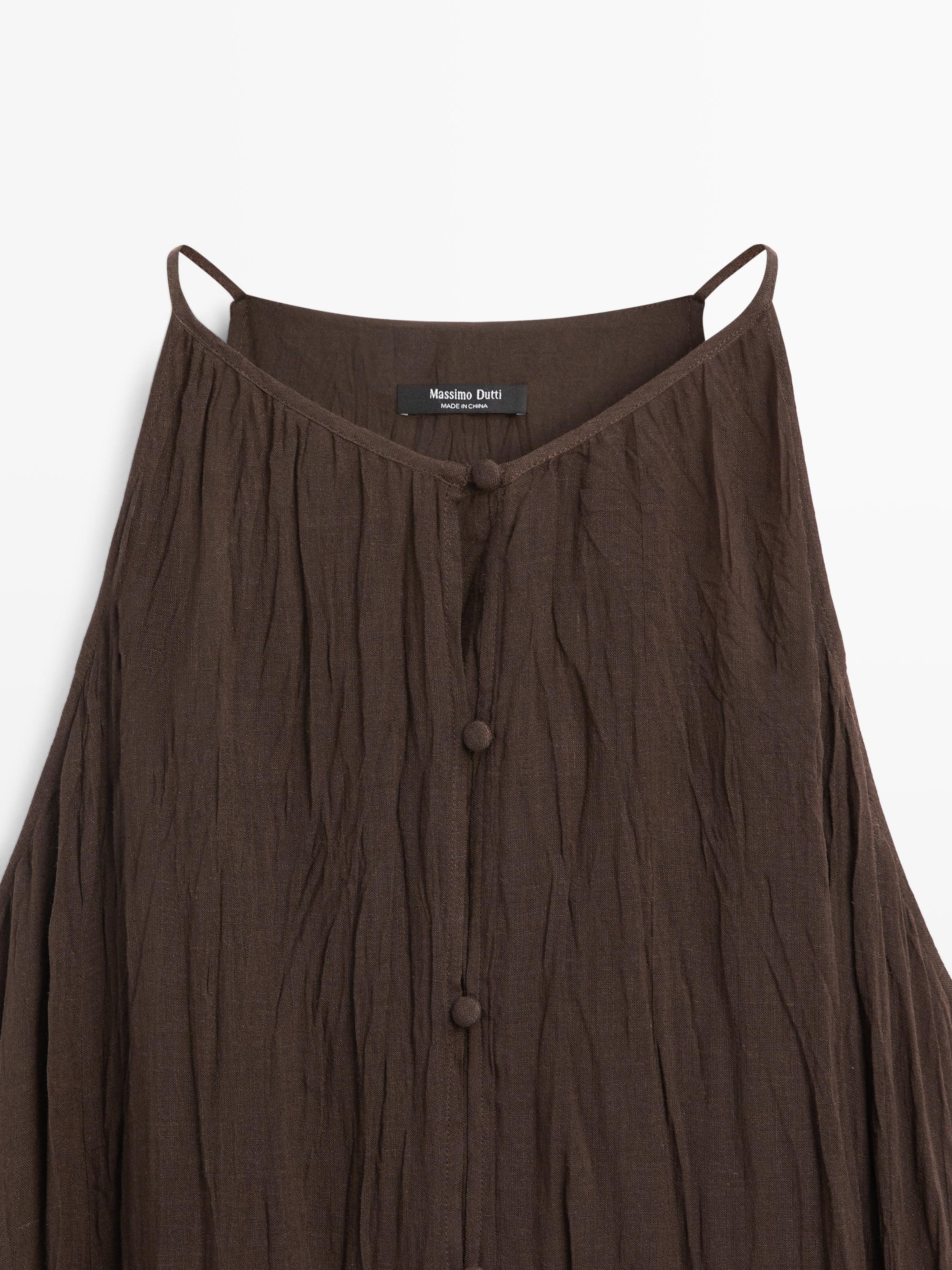 Flowing midi dress with button details