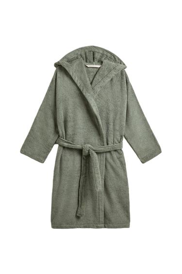 برنص بغطاء رأس (360 غxم²) - كاكي الخاص بـ Zara