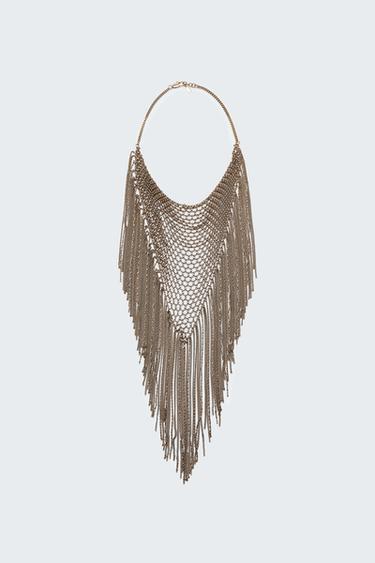 COLLIER BAVOIR FRANGES - Doré de Zara