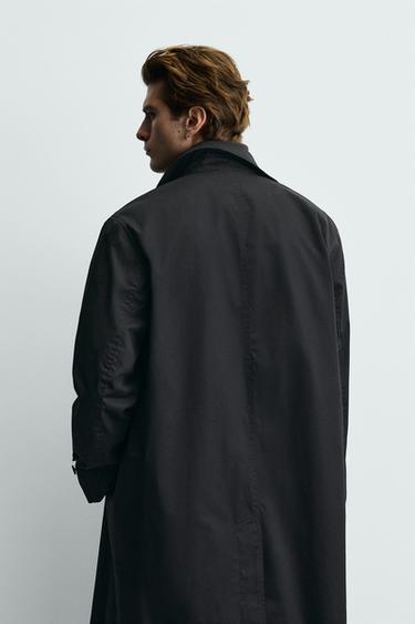 GABARDINE REGULAR FIT DÉPERLANTE - Noir de Zara - Image 2