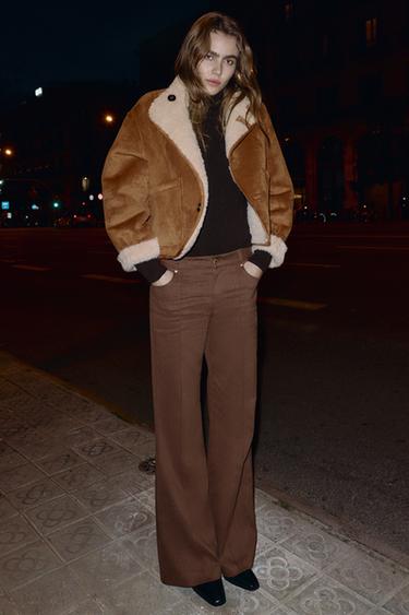 ÁO KHOÁC HAI MẶT - Nâu vàng từ Zara