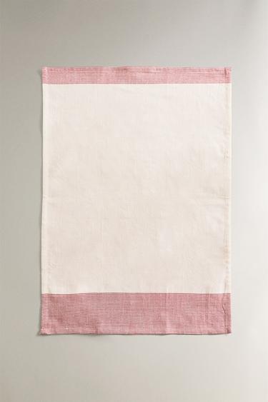 SET OF DYED THREAD TEA TOWELS (SET OF 2) - Blue by Zara - Image 1