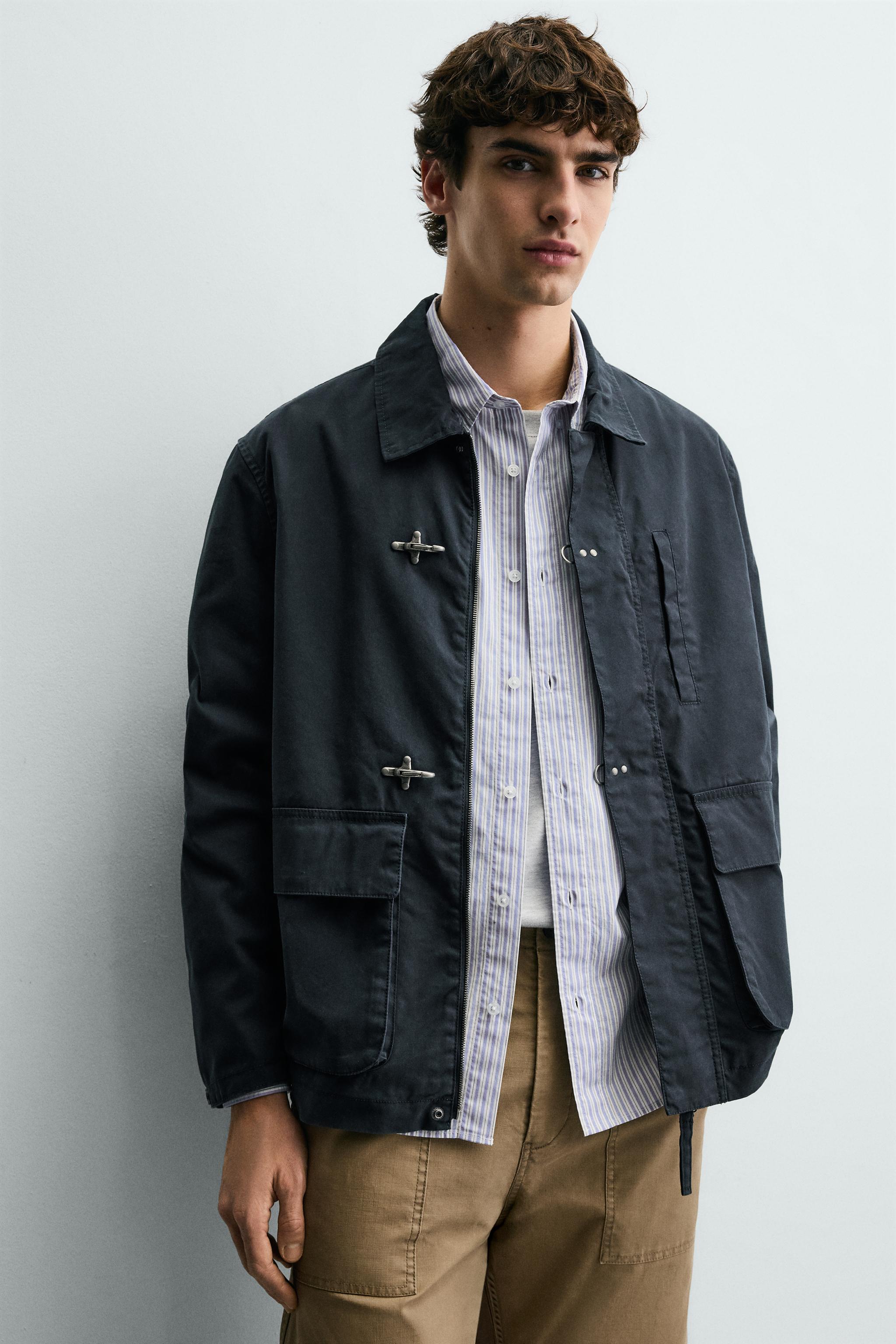 RELAXED FIT PARKA WITH FIREMAN CLASPS