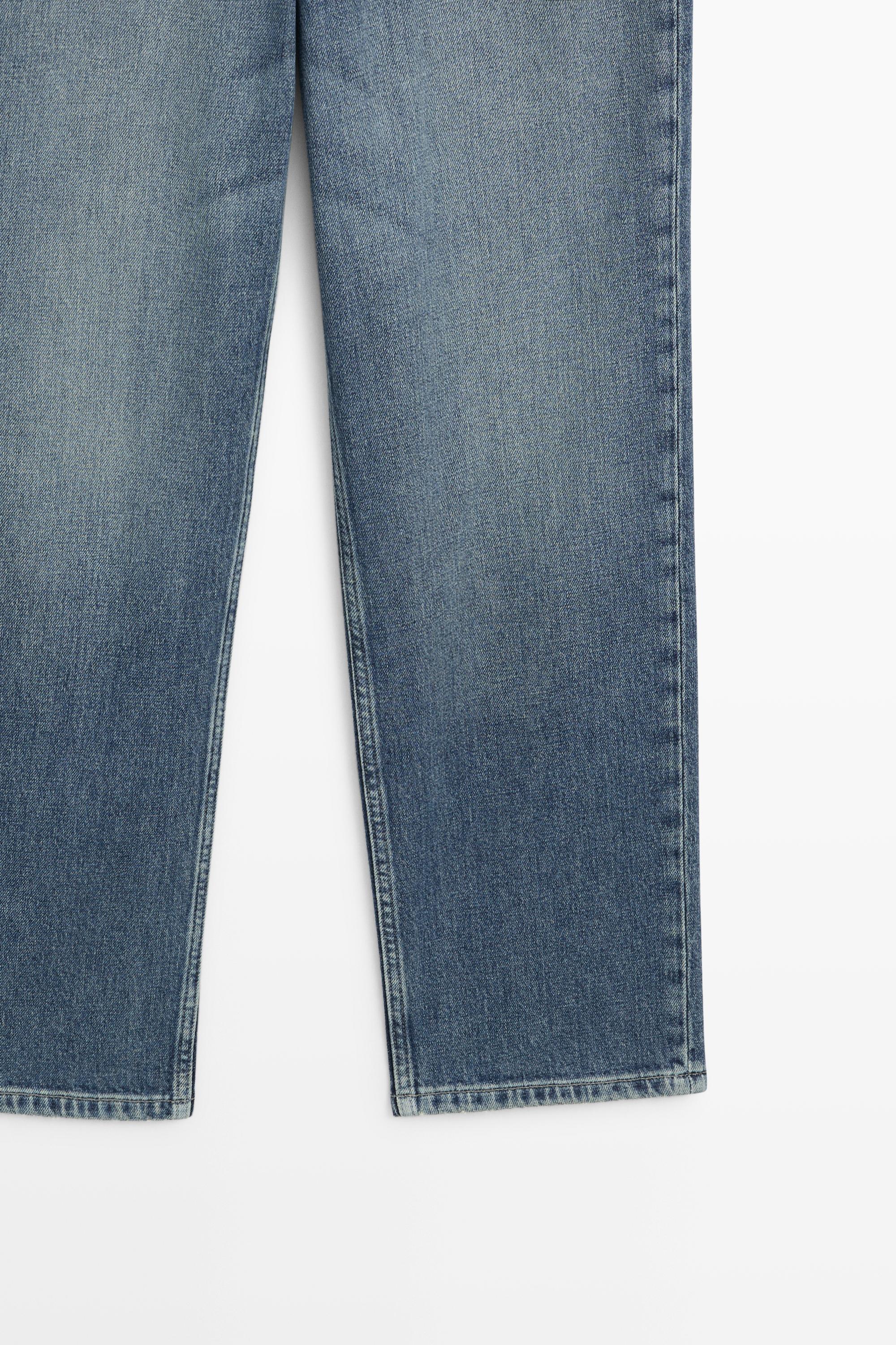 High-waist cropped straight-leg jeans
