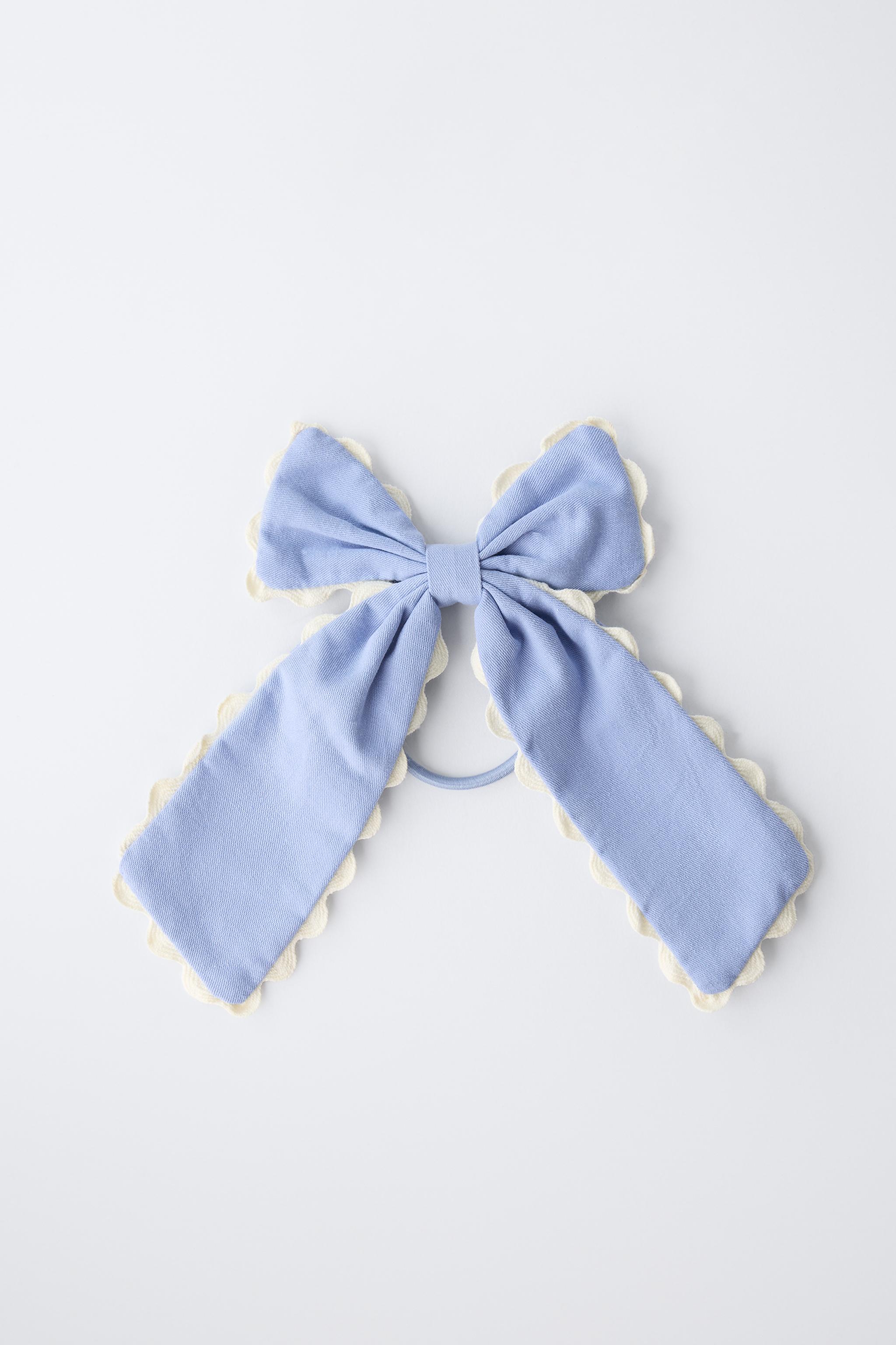 RUFFLE BOW BOBBY PIN HAIR TIE
