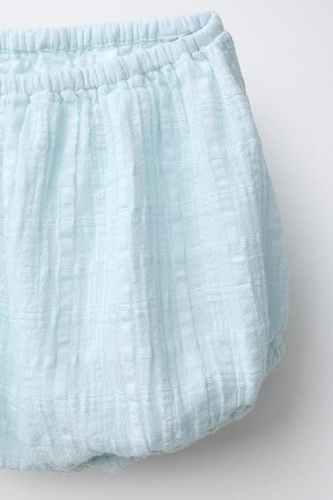 TEXTURED BLOUSE AND BOTTOMS SET - Pastel blue by Zara - Image 3