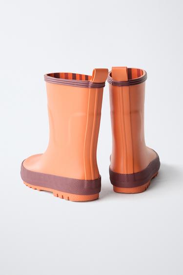 BOTTES DE PLUIE COULEUR BLOCK - Orange de Zara - Image 4