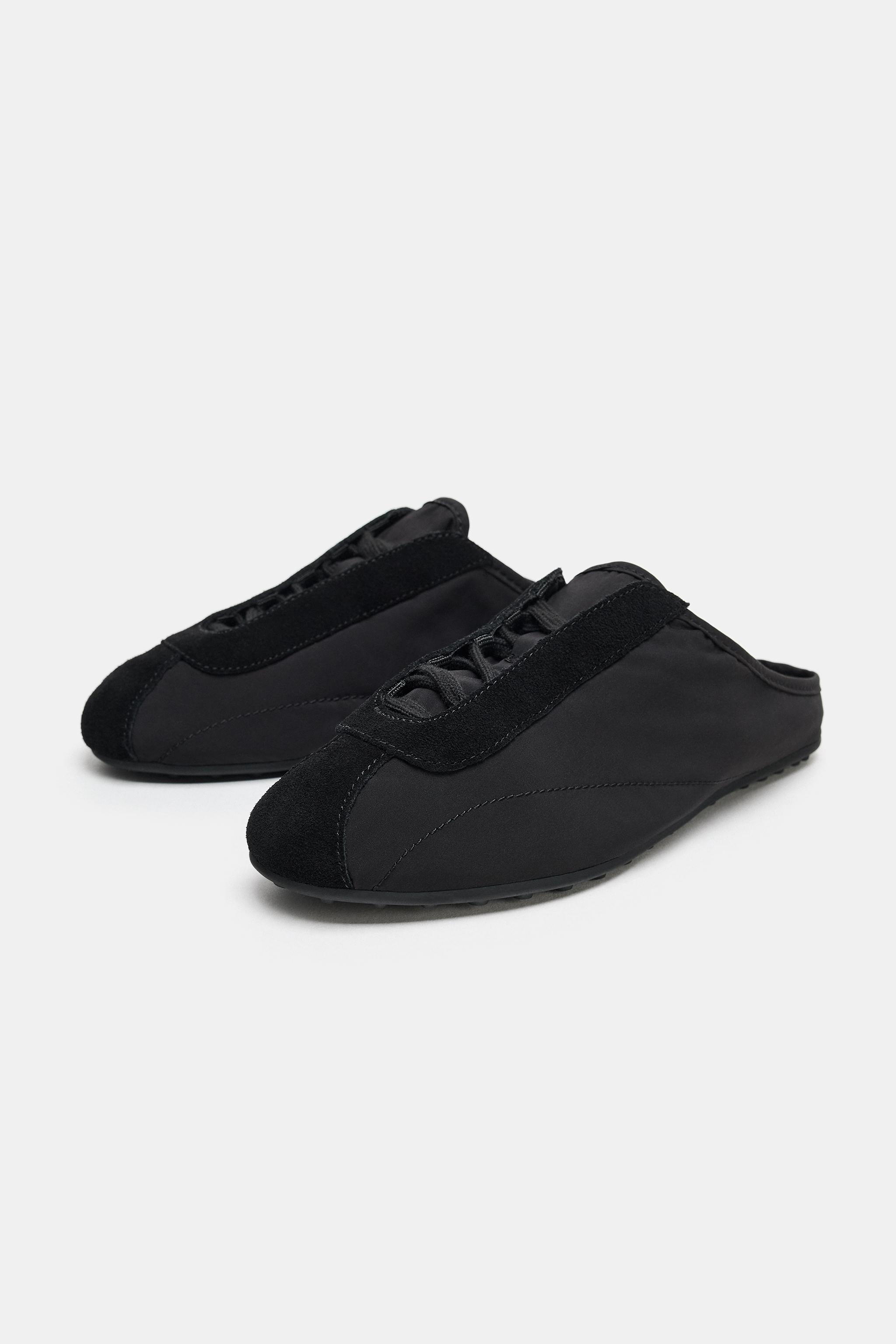FABRIC COLLAPSIBLE HEEL SNEAKERS