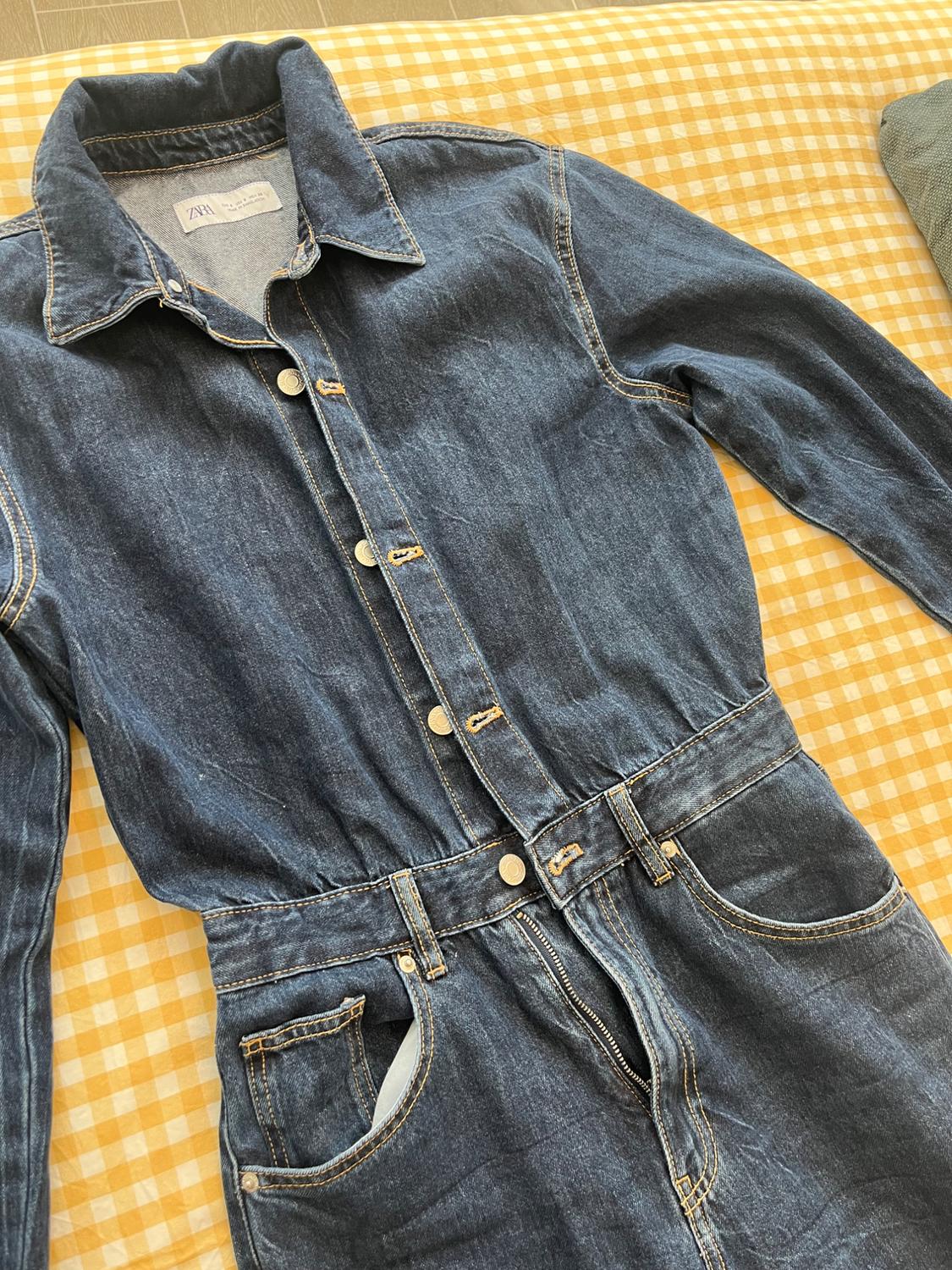 TRF WIDE LEG DENIM JUMPSUIT - Image 3