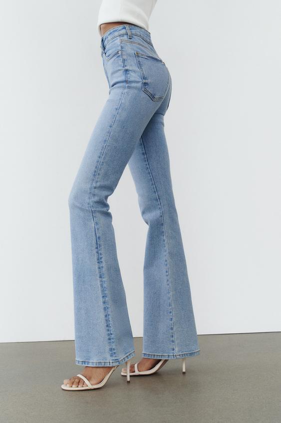 JEANS Z1975 FLARE TIRO ALTO - Azul claro de Zara - Imagen 4