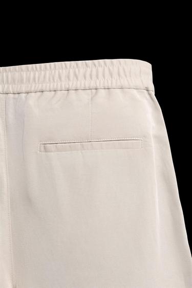 Zara RELAXED FIT PANTS - Beige