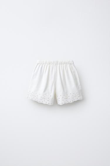 SHORT BRODÉ - Blanc de Zara - Image 1