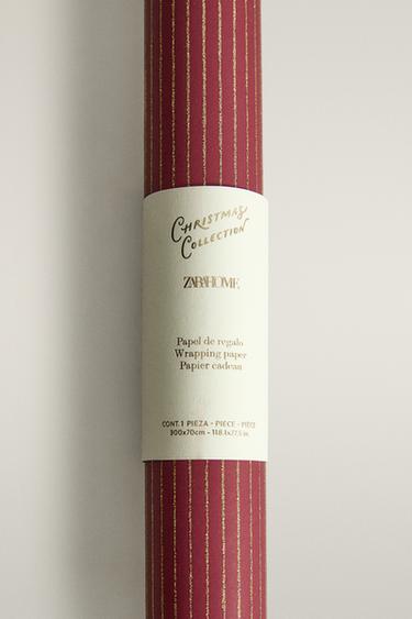 CHRISTMAS STRIPED GIFT WRAP — Red 2