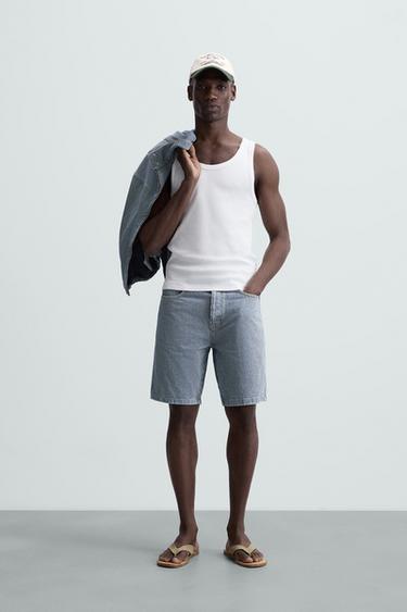CAMISETA TANK COM NERVURAS - Branco da Zara - Imagem 0