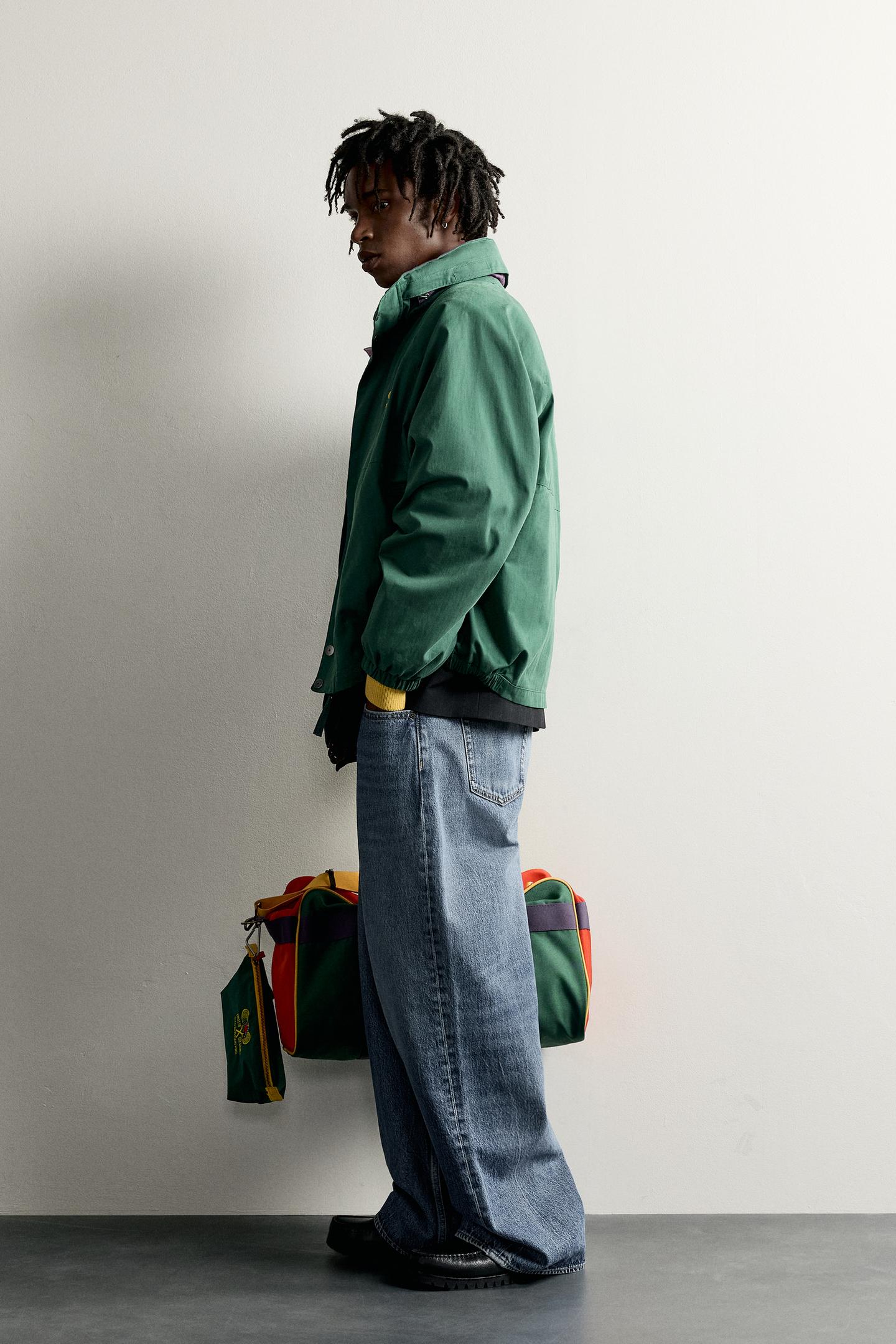 Мужская куртка Zara Fruit OF the Loom™ Embroidered Contrast, цвет: Зелёный — фото 4