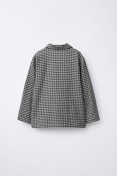 6-14 ANS/ PYJAMA À CARREAUX VICHY - Noir / Écru de Zara - Image 2