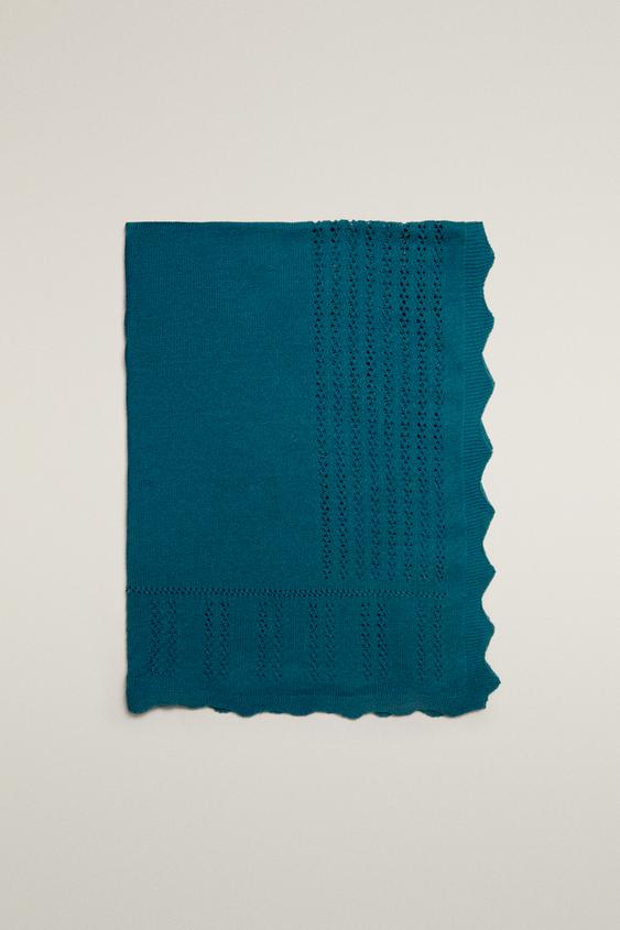 COUVERTURE BÉBÉ MAILLE - Bleu de Zara - Image 3