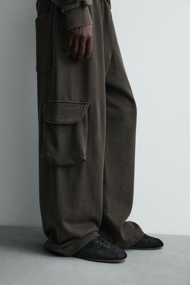 WASHED CARGO TROUSERS - Brown by Zara - Image 4