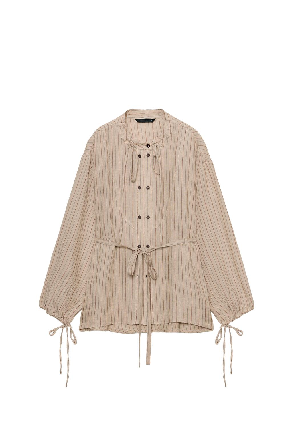 ZW COLLECTION STRIPED LINEN SHIRT - image 3