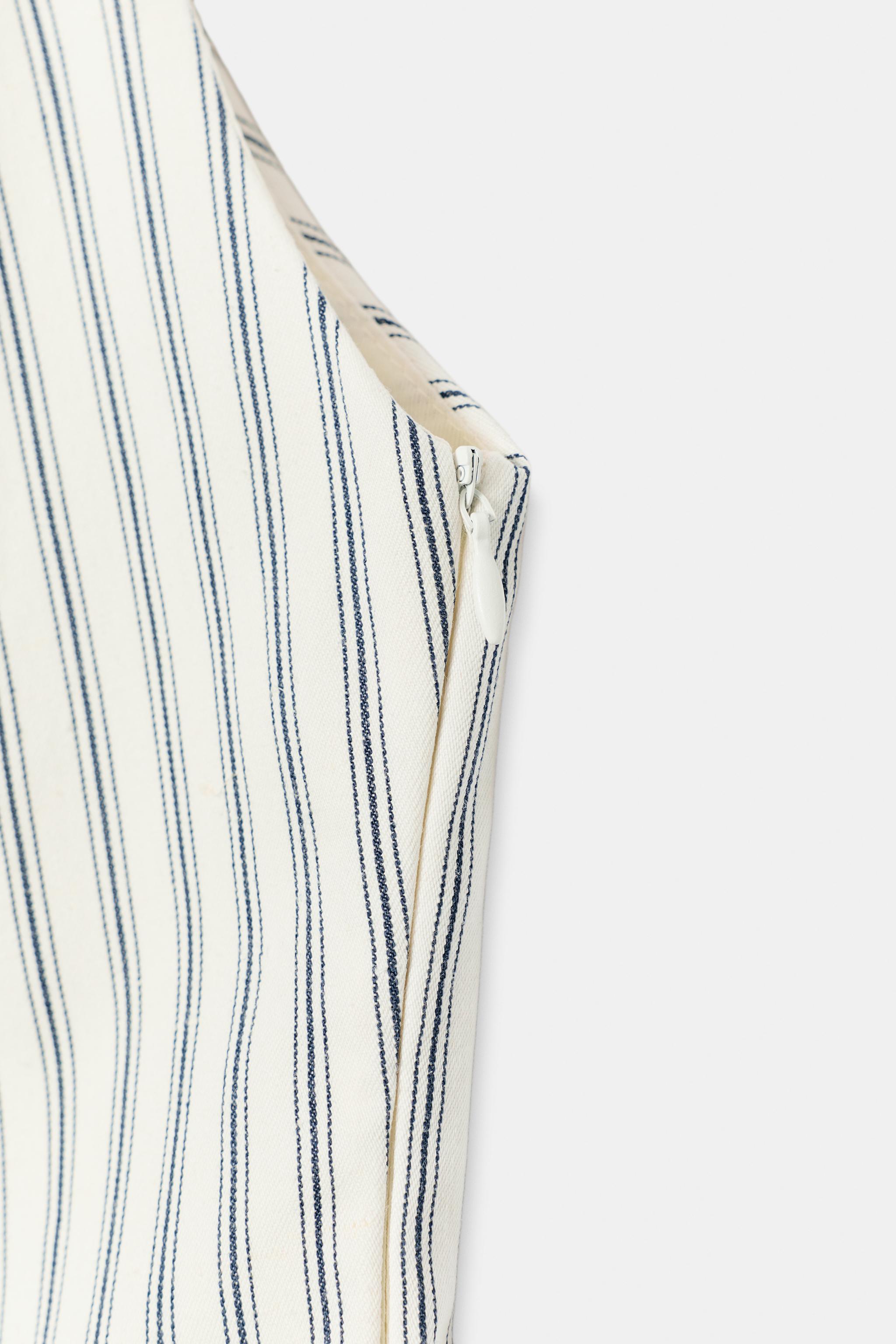 Женские платья Zara STRIPED BUTTON MINI DRESS — фото 6