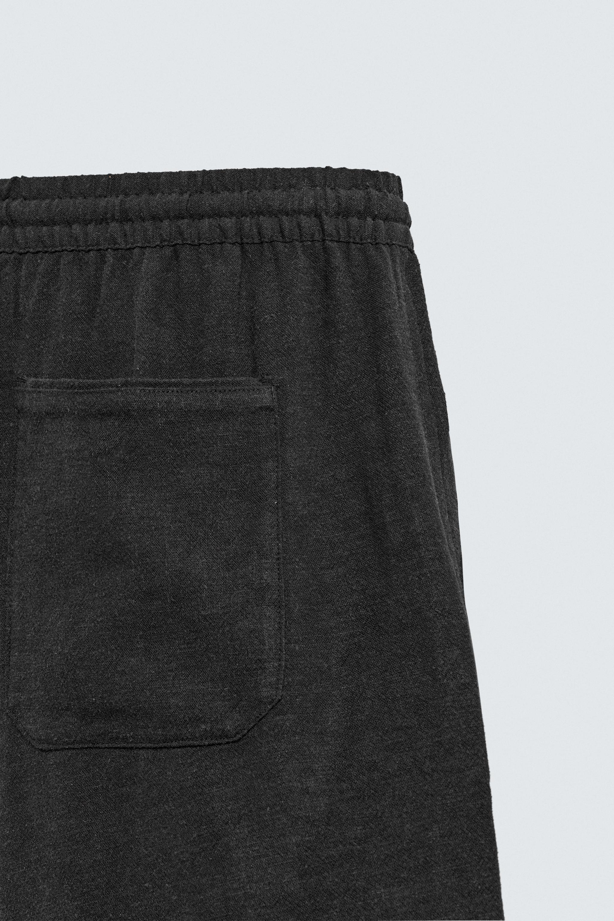RELAXED FIT VISCOSE - LINEN SHORTS