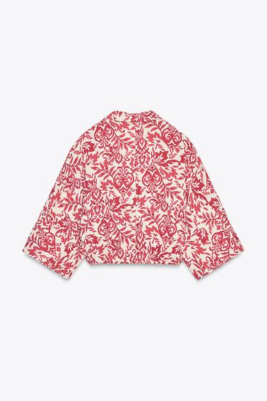 PRINTED RUSTIC TOP - Multicoloured by Zara - Image 6