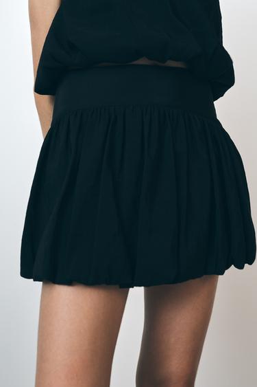 FALDA PANTALÓN GLOBO - Negro de Zara