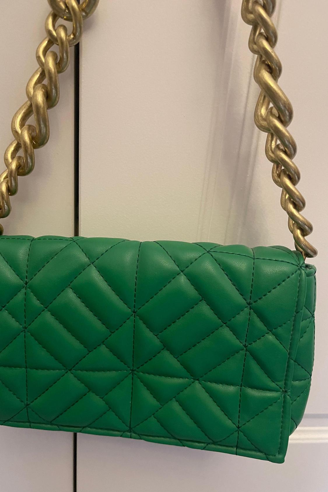 QUILTED SHOULDER BAG WITH CHAIN - Image 2