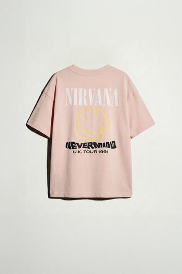T-SHIRT IMPRIMÉ NIRVANA ® - Orange de Zara