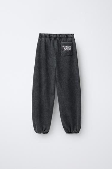WASHED EFFECT JOGGING TROUSERS KPOP DEMON HUNTERS™ NETFLIX © - Anthracite grey by Zara - Image 1