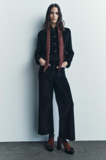 ZW COLLECTION CORDUROY TROUSERS - Black by Zara - Image 0