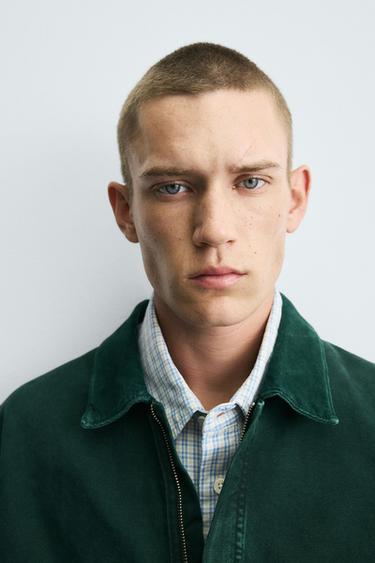 CROPPED FIT DENIM JACKET - Green by Zara - Image 5