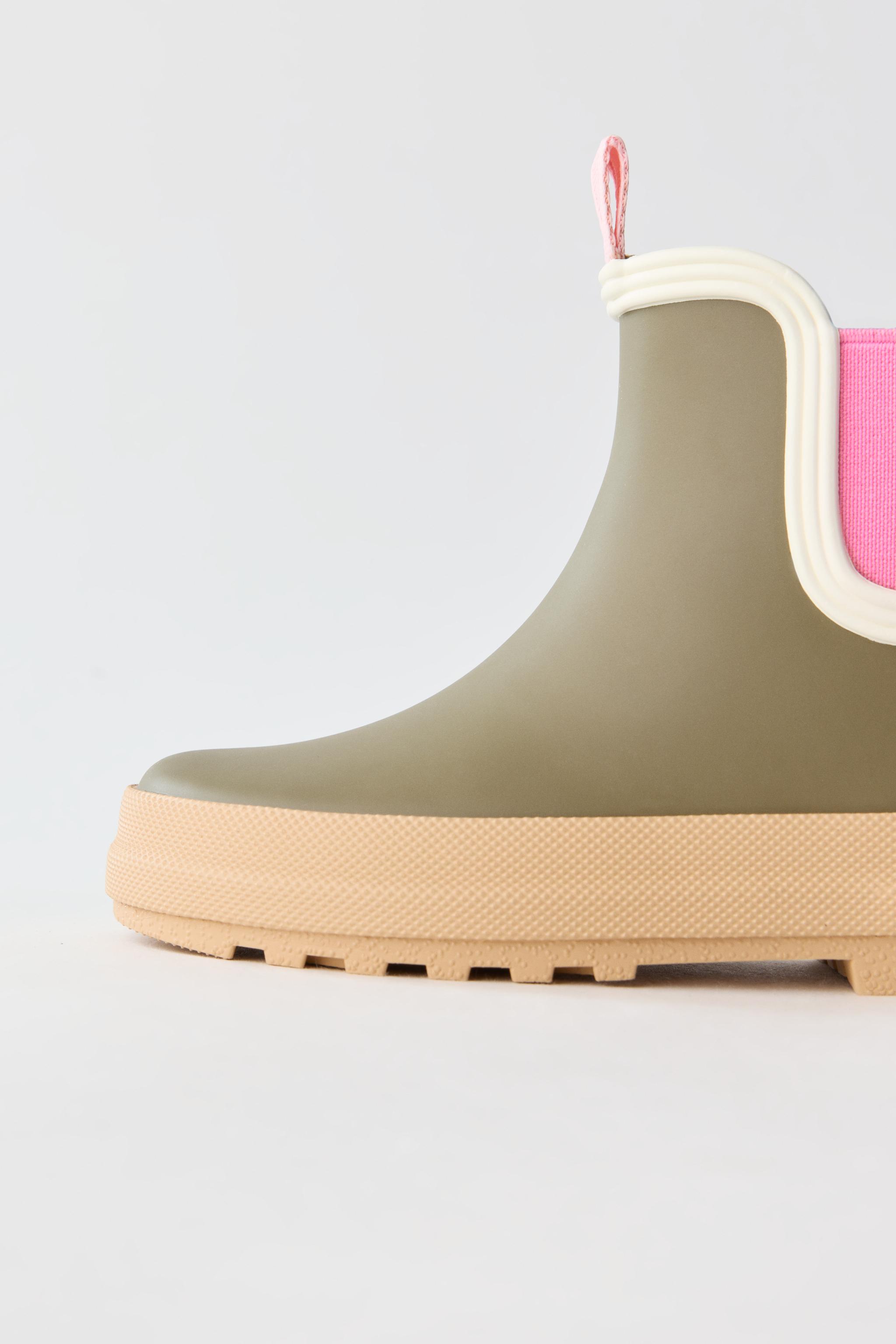 Детские ботинки Zara CONTRAST COLOR RAIN BOOTS — фото 6
