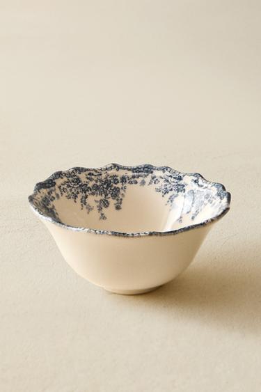 BOL APÉRITIF FAÏENCE FLORALE - Bleu de Zara - Image 5