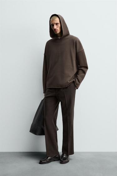 RELAXED FIT HOODIE - Brown by Zara - Image 3