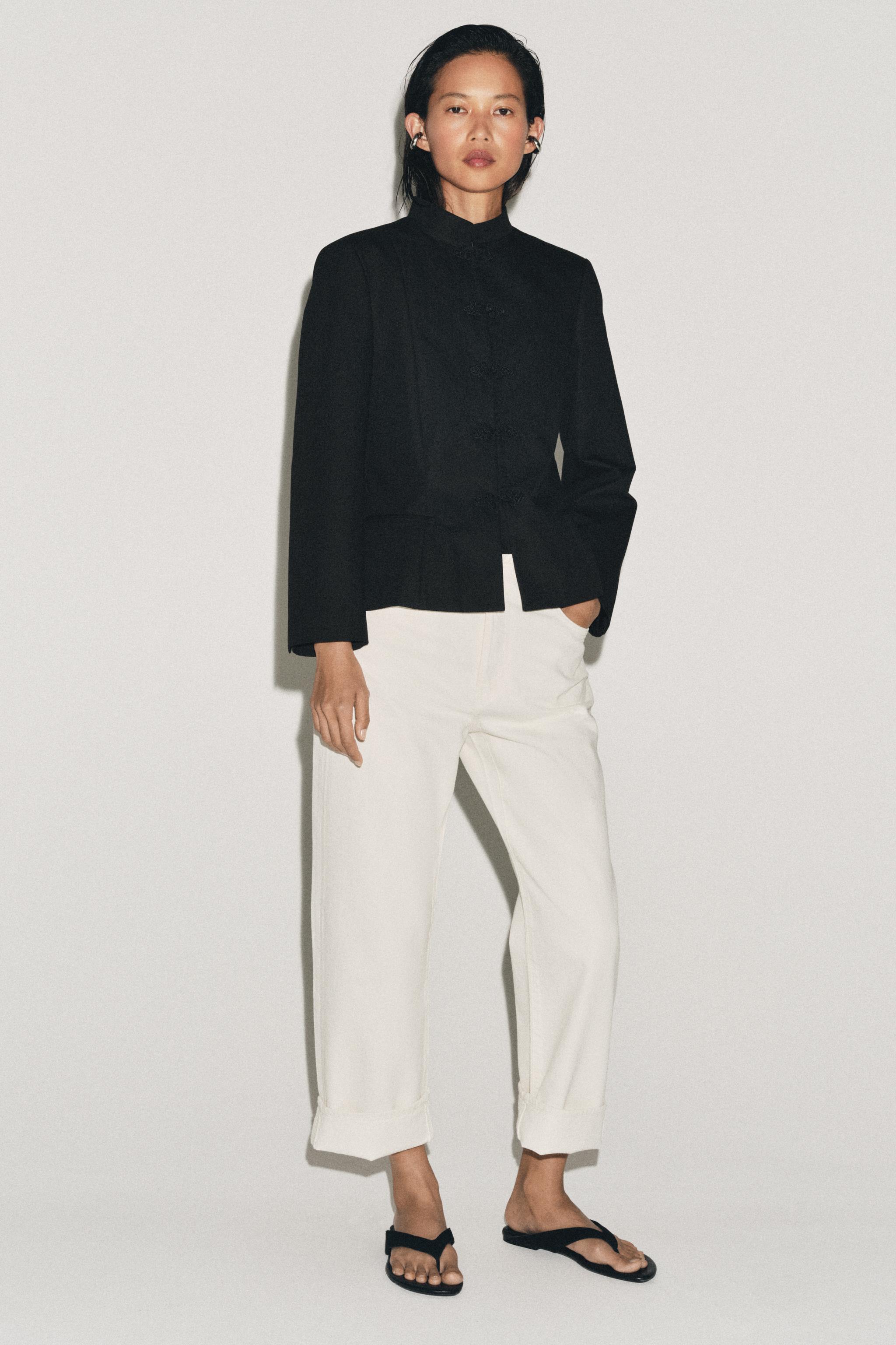 お値下げ！Heve ヘイブ　Arch Peplum knit black FIREMAN CLASP PEPLUM BLAZER ZW COLLECTION - Black | ZARA United States