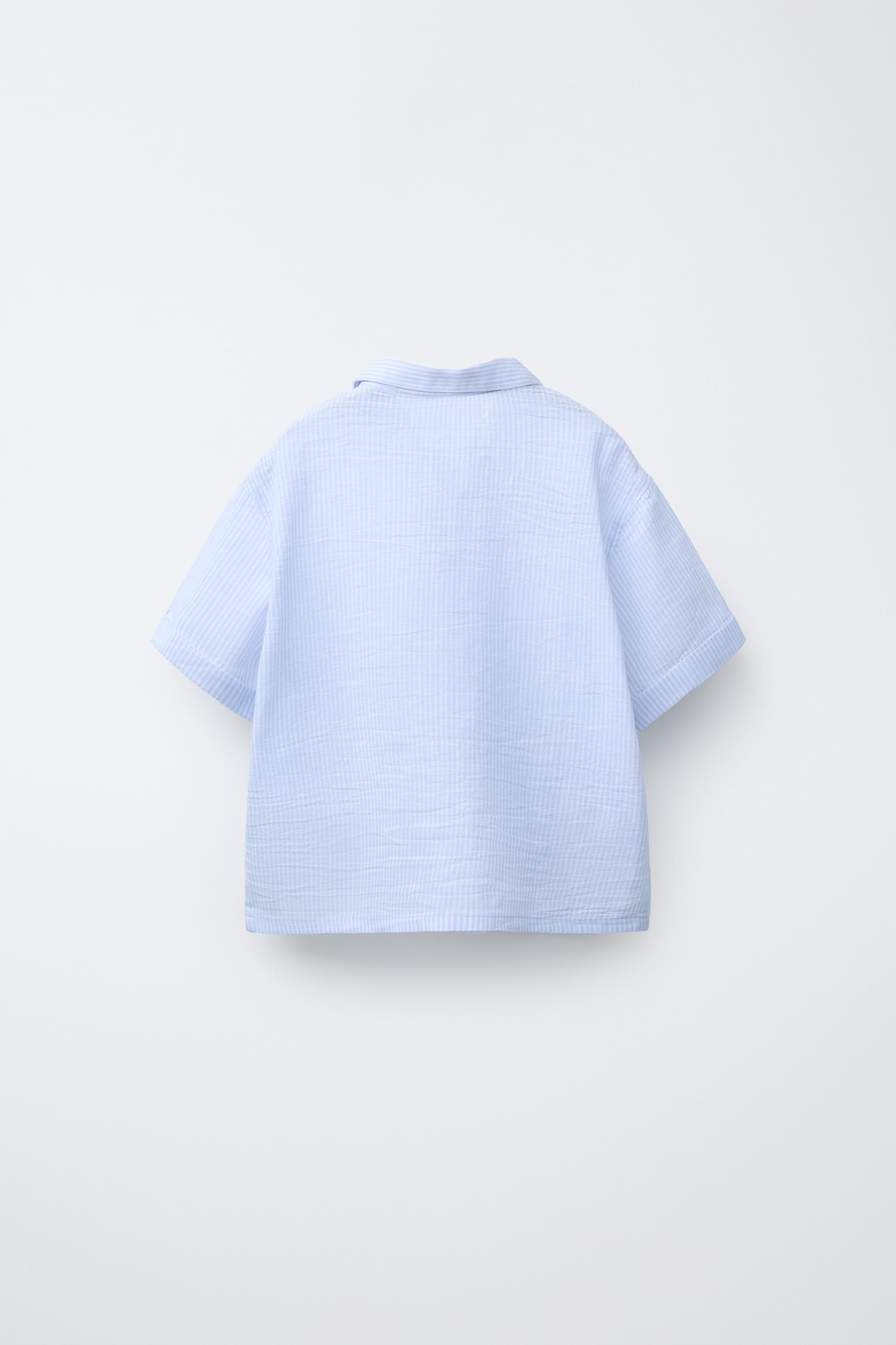 STRIPED SHIRT - Blue | ZARA United States STRIPED SHIRT - Blue | ZARA United States