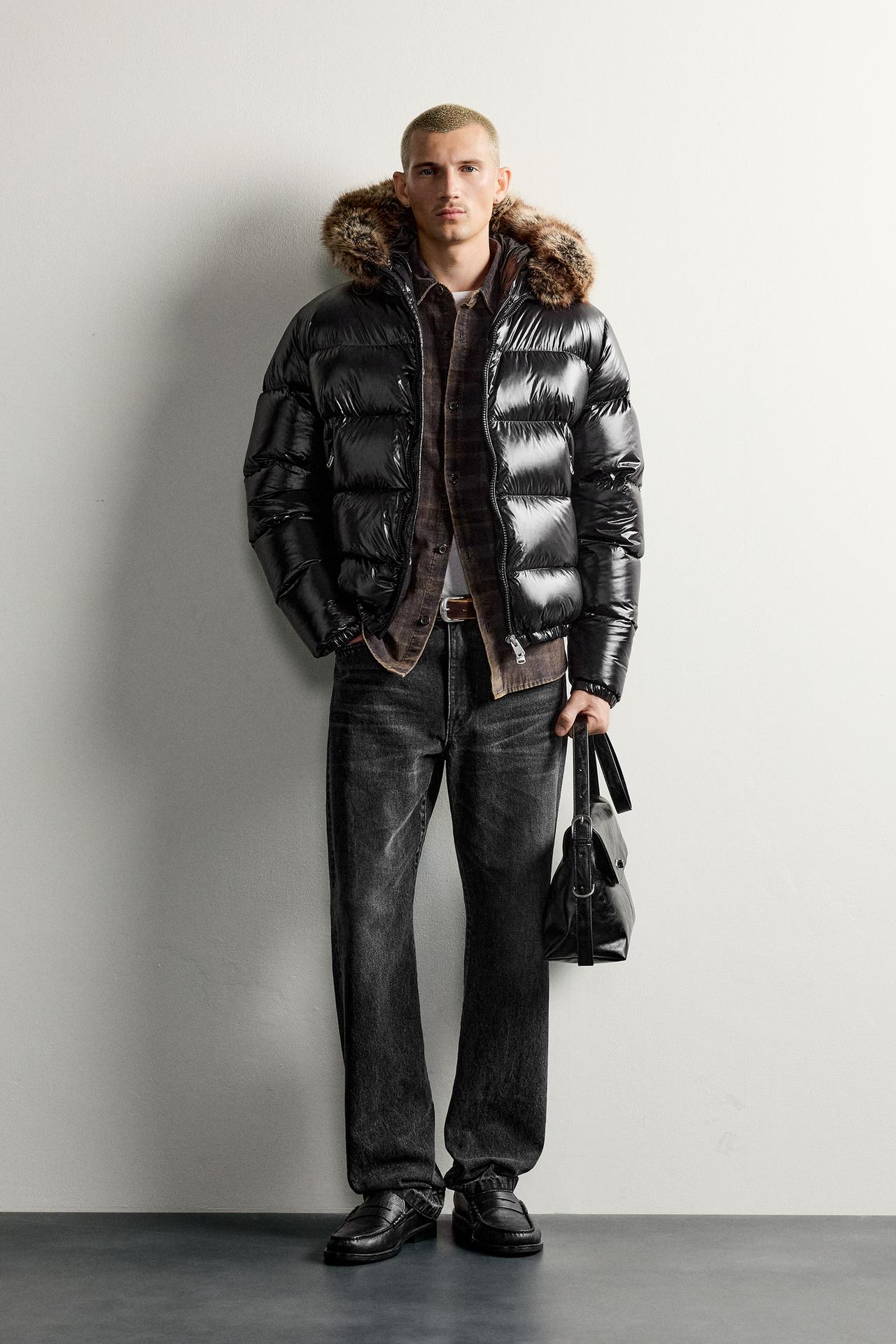 WATER-REPELLENT 80/20 DOWN JACKET — Black