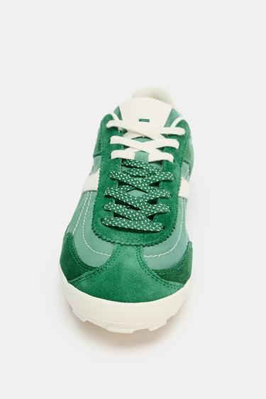 BASKETS RUNNING - Vert de Zara - Image 4