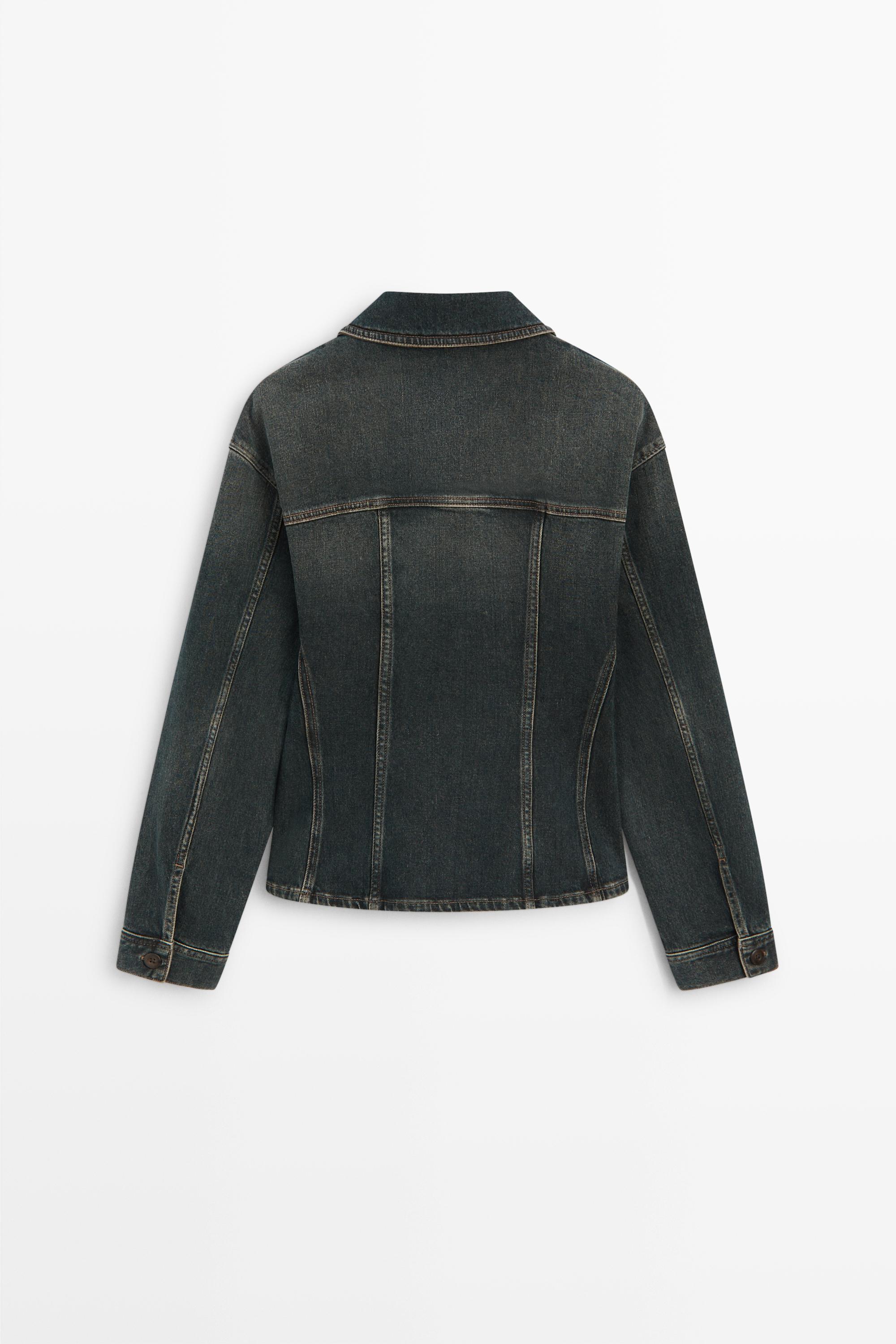 Surchemise en jean et daim, mélange de coton