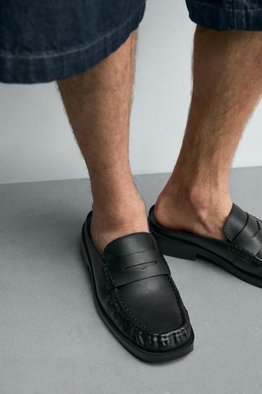 MOCASSINS OUVERTS À L'ARRIÈRE - Noir de Zara - Image 2