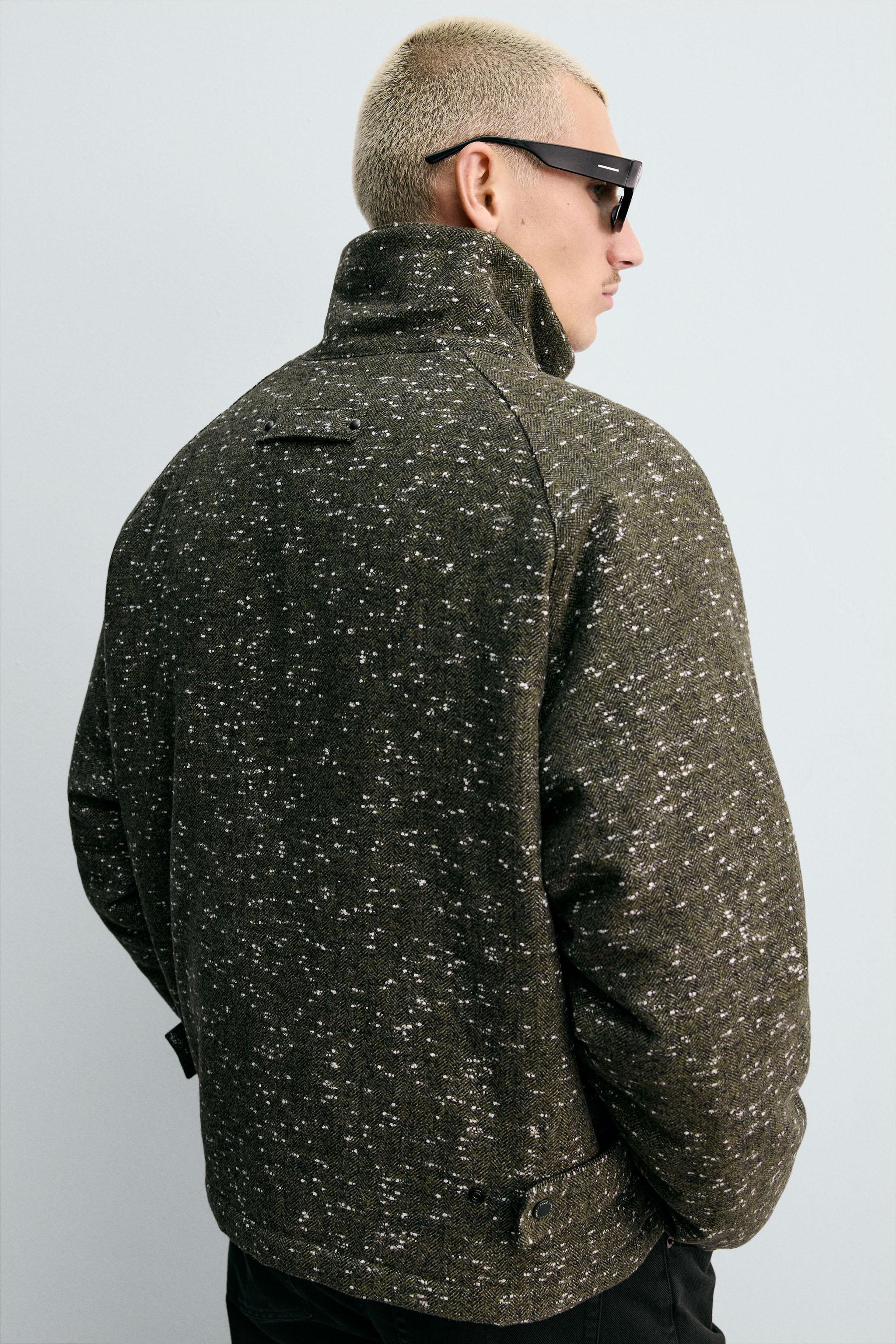 HERRINGBONE TEXTURED JACKET