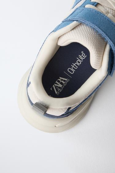 LEATHER SNEAKERS - Blue by Zara - Image 6