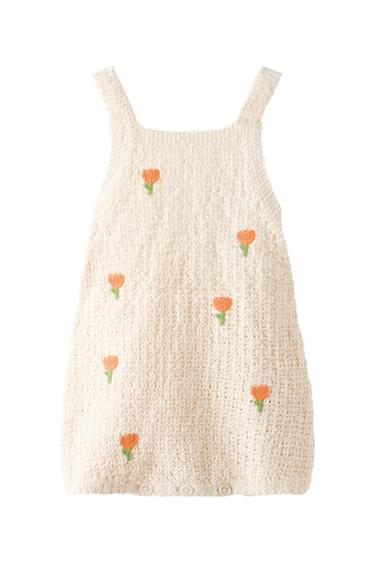 PELELE PUNTO FLORES BORDADAS